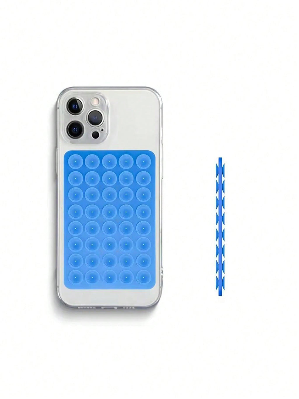 Cross-border factory wholesale mobile phone silica gel sucker 40 tablets double-sided sucker multi-functional square hot selling self-adhesive non-slip