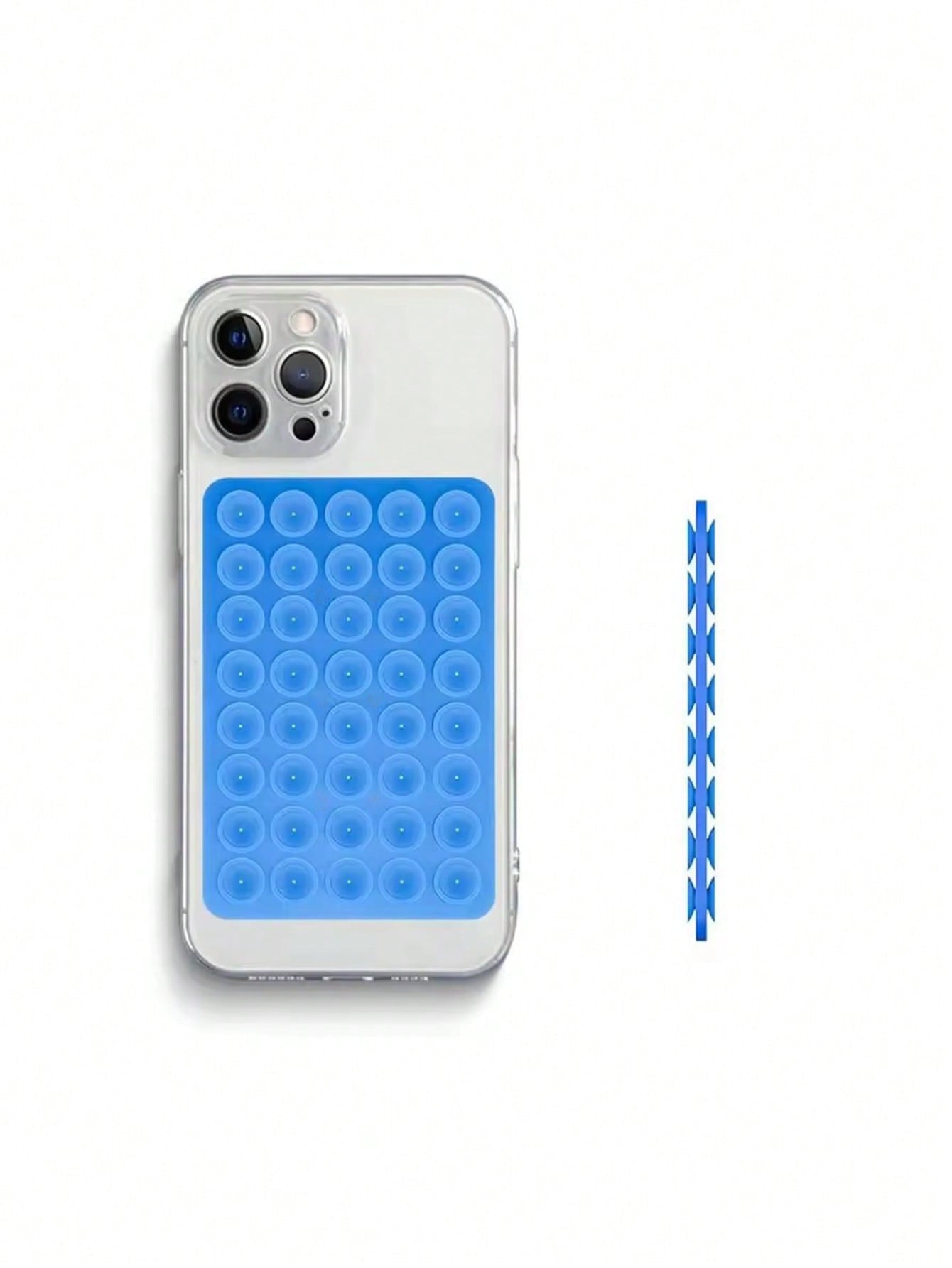 Cross-border factory wholesale mobile phone silica gel sucker 40 tablets double-sided sucker multi-functional square hot selling self-adhesive non-slip