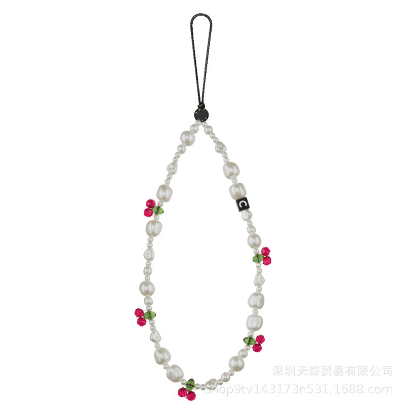 CASETi joint name High version phone chain Handmade stringed pearls phone case lanyard hanging chain wrist pendant for women