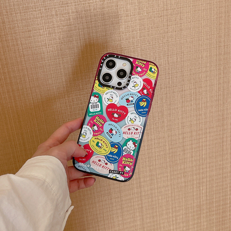 Upgraded cotton candy HelloKitty for Apple iPhone16ProMax phone case 15pro/14 sets