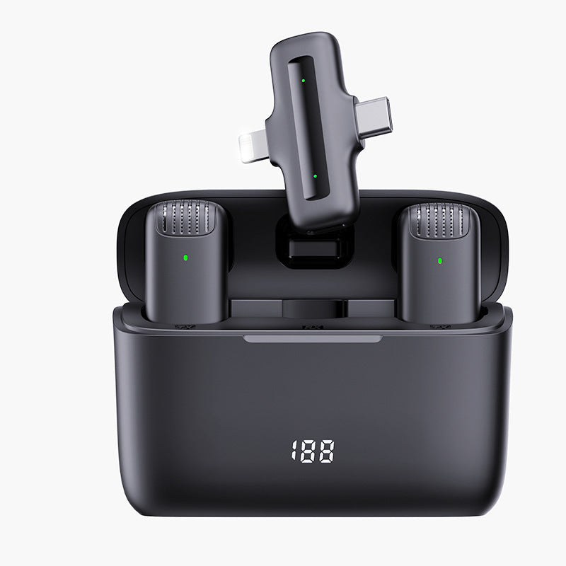 K1K9pro wireless lavalier microphone outdoor mobile live streaming microphone mini noise reduction collar clip microphone