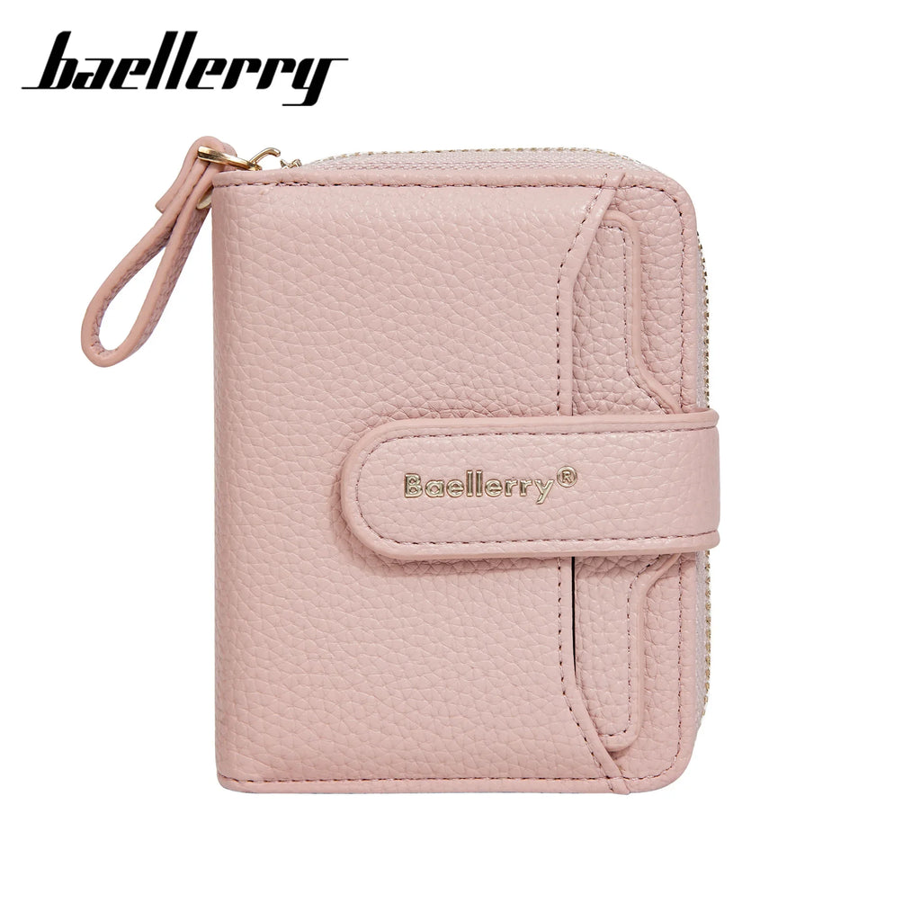 New Ladies' Purse short baellerry fashion snap button multi card slots wallet Japanese and Korean High sense coin purse