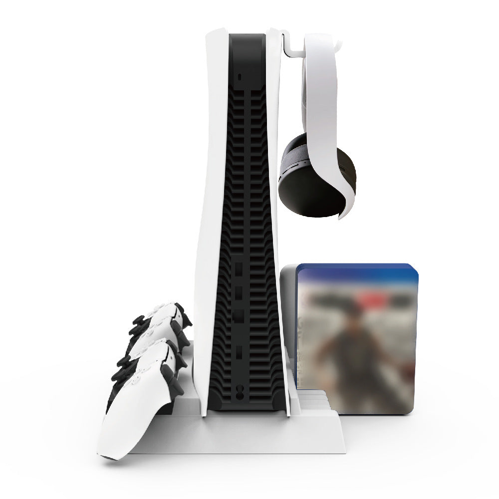 Cross-border new PS5 fan base handle charging set ps5 multi-function heat dissipation plate rack LED storage bracket