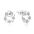 Earrings s925 sterling silver geometric stars zircon earrings women's earrings foreign trade cross-border jewelry silver accessories processing