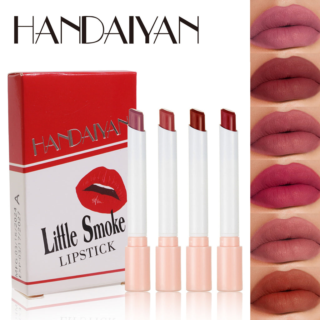 Cross-border matte lipstick cigarette tube lipstick kit handaiyan European and American long lasting and does not fade Cigarette lipstick kit