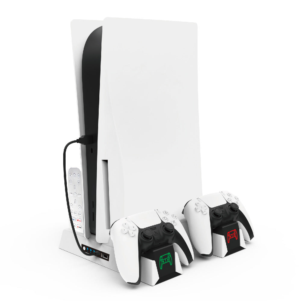Cross-border new PS5 fan base handle charging set ps5 multi-function heat dissipation plate rack LED storage bracket