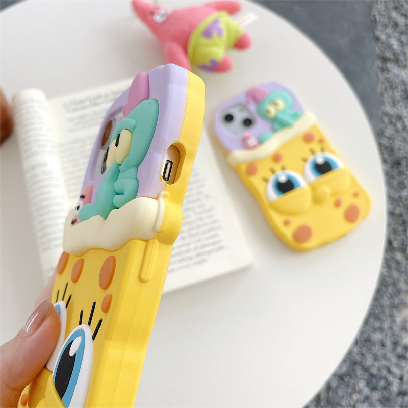 iPhone phone case Apple 1112p14promax silicone protective cover sponge baby octopus