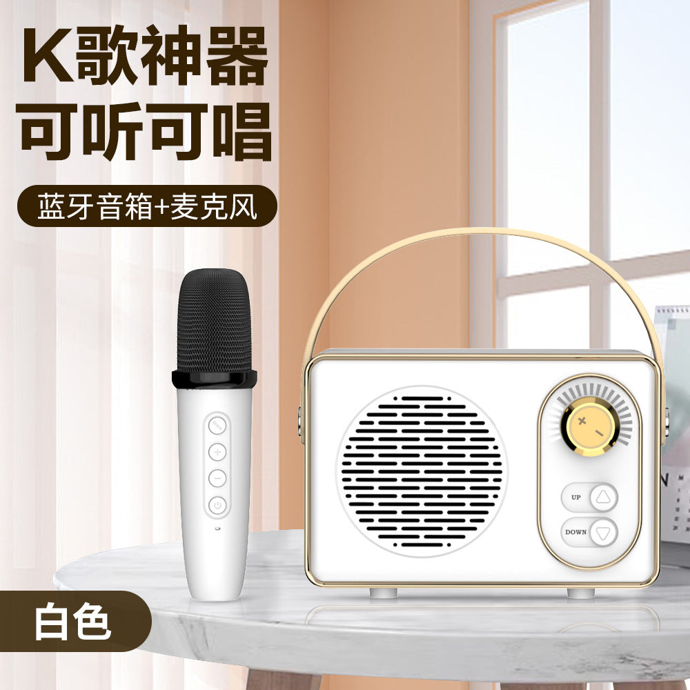Gadget for singing songs Bluetooth speaker home wireless karaoke audio microphone microphone outdoor singing small family Audio