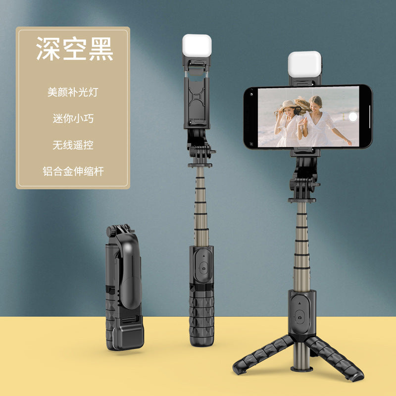 Manufacturer mini selfie stick Bluetooth tripod led fill light selfie stick Beauty Live and photo bracket