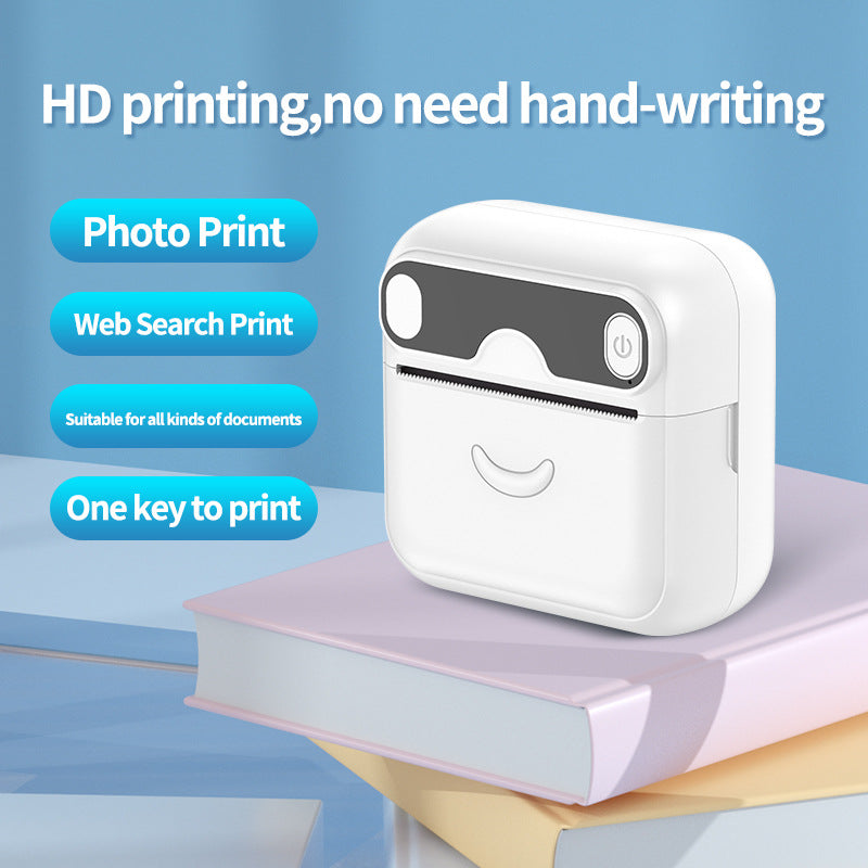 Cross-border mini wrong question thermal printer Bluetooth connection ink-free printing document note portable printer wholesale