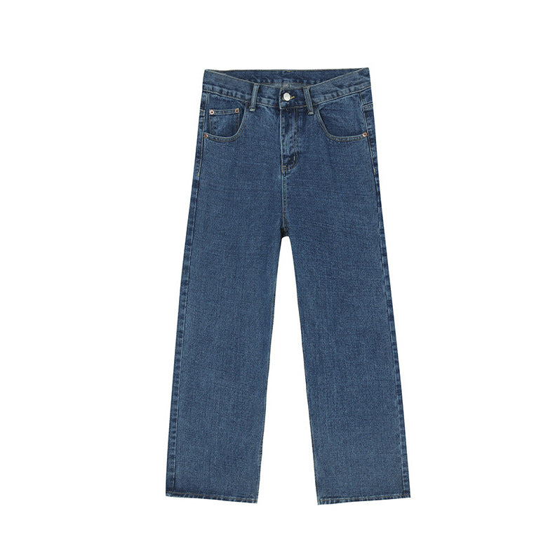 EF JEANS Korean Straight Jeans Men's Retro Loose Pants