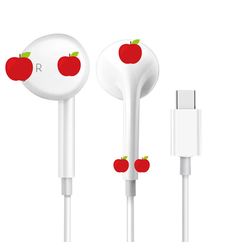 Wired headset with microphone for Apple iphone7/8/11/X Android Huawei type-c wire-controlled in-ear wholesale