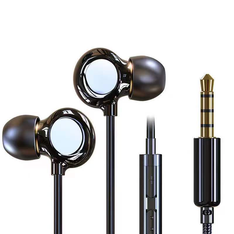 Earphone suitable for Apple oppo Huawei vivo Xiaomi ceramic bass in-ear earphone with cable cross-border