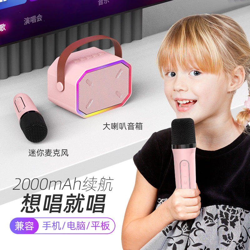Lebo P3 Bluetooth audio wireless microphone boombox set small family KTV home karaoke artifact microphone