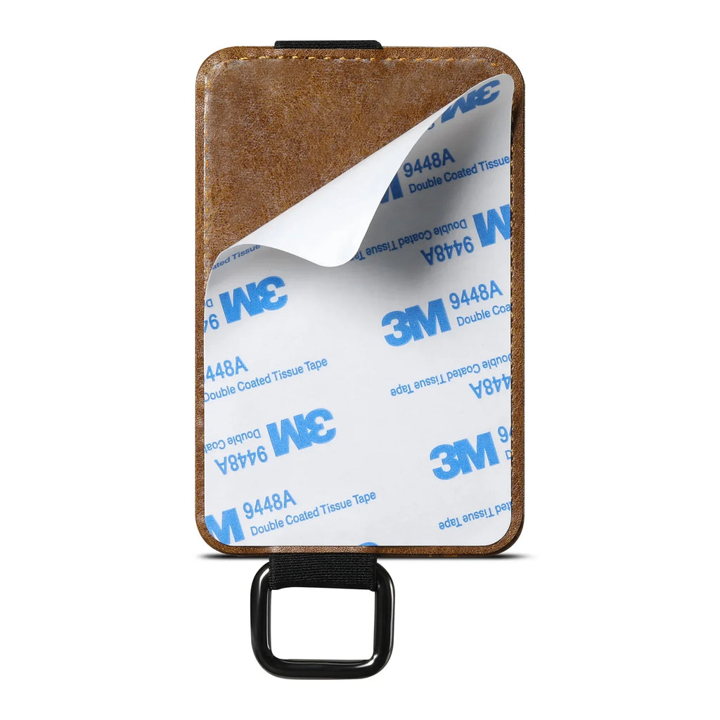 Suitable for apple leather PU Samsung bracket wrist strap Google Huawei Xiaomi 3M adhesive self-adhesive phone case card holder