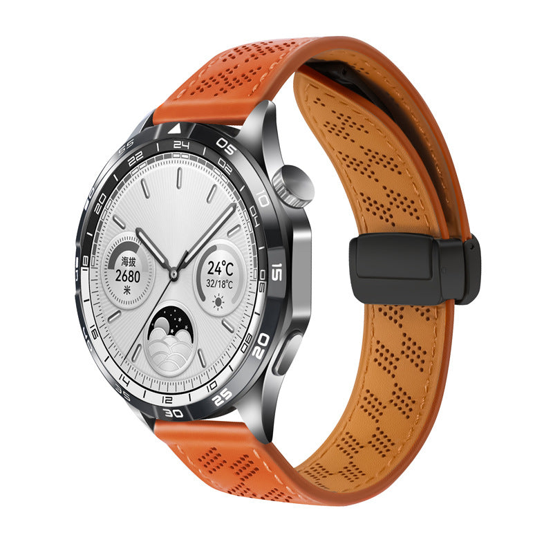 Suitable for Huawei GT5/4 Watch band Watch3/2Pro Xiaomi S4 watch bracelet 20/22mm leather strap