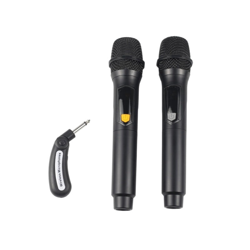 Wireless microphone U band one drag two moving ring handheld universal microphone audio home karaoke stage Live conference