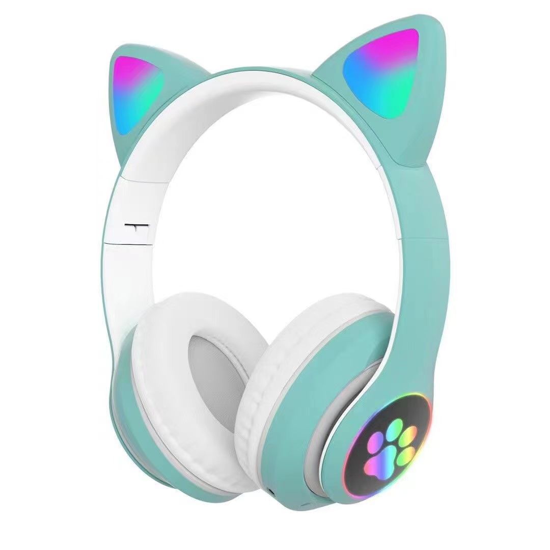 Luminous cat ear Bluetooth headset wireless headset STN-28 cross-border hot cute series New Factory Direct Sales