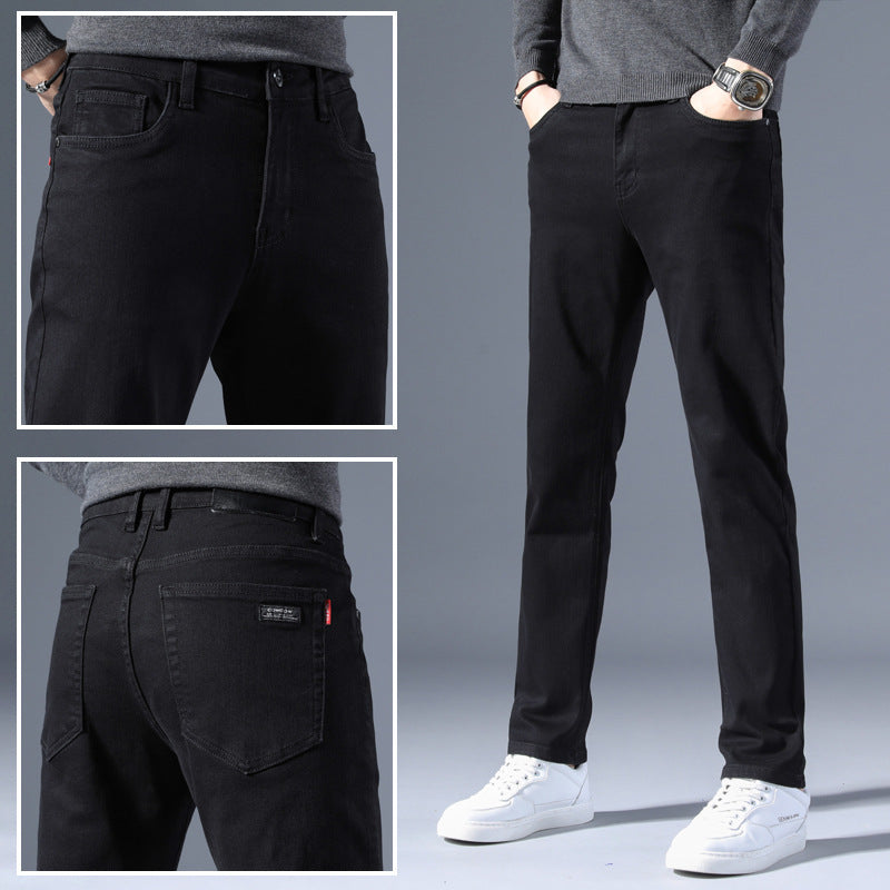 2021 autumn and winter new slim-fitting men's clothing pencil pants smoky gray jeans men's long pants men's jeans