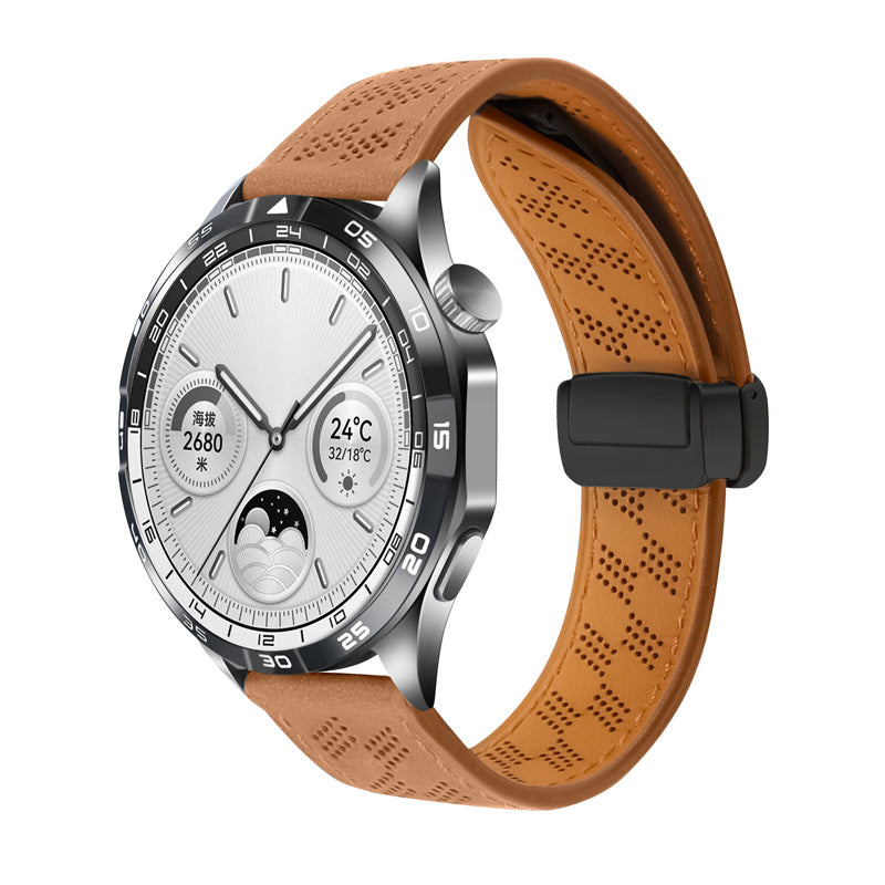Suitable for Huawei GT5/4 Watch band Watch3/2Pro Xiaomi S4 watch bracelet 20/22mm leather strap
