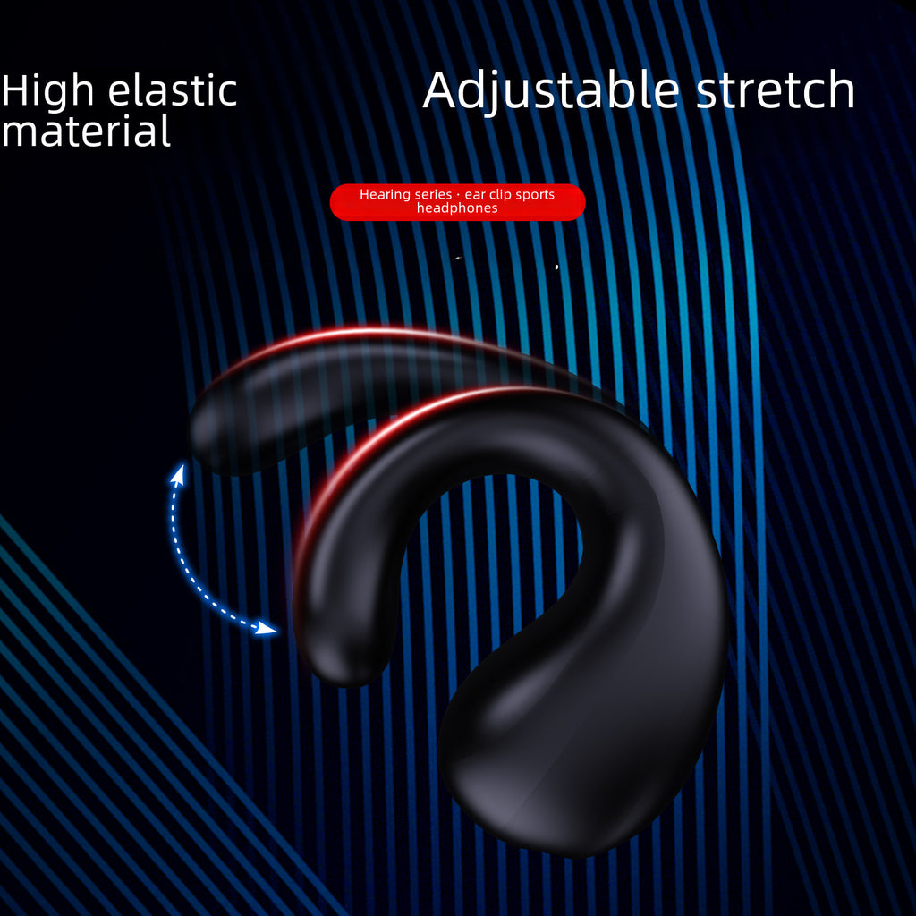 Cross-border Bluetooth headset noise reduction non in-ear wireless sports large power Huaqiang North Africa bone conduction clip-on headset