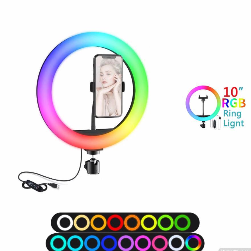 Exclusive for cross-border 10/12-inch RGB video live streaming fill light ring light beauty ring photography light in stock