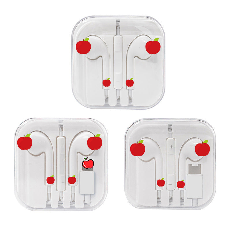 Wired headset with microphone for Apple iphone7/8/11/X Android Huawei type-c wire-controlled in-ear wholesale