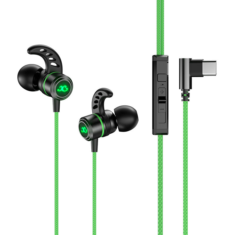Cross-border new arrival e-sports chicken mobile game in-ear suitable for Apple 15 digital type-c wired mobile phone headset