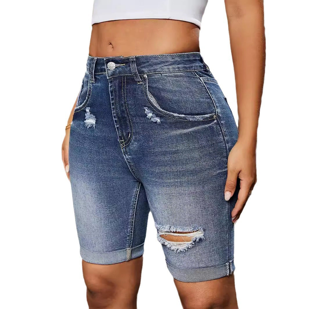 Amazon AliExpress women's jeans high waist wash jeans high waist comfort slim fit stretch jeans