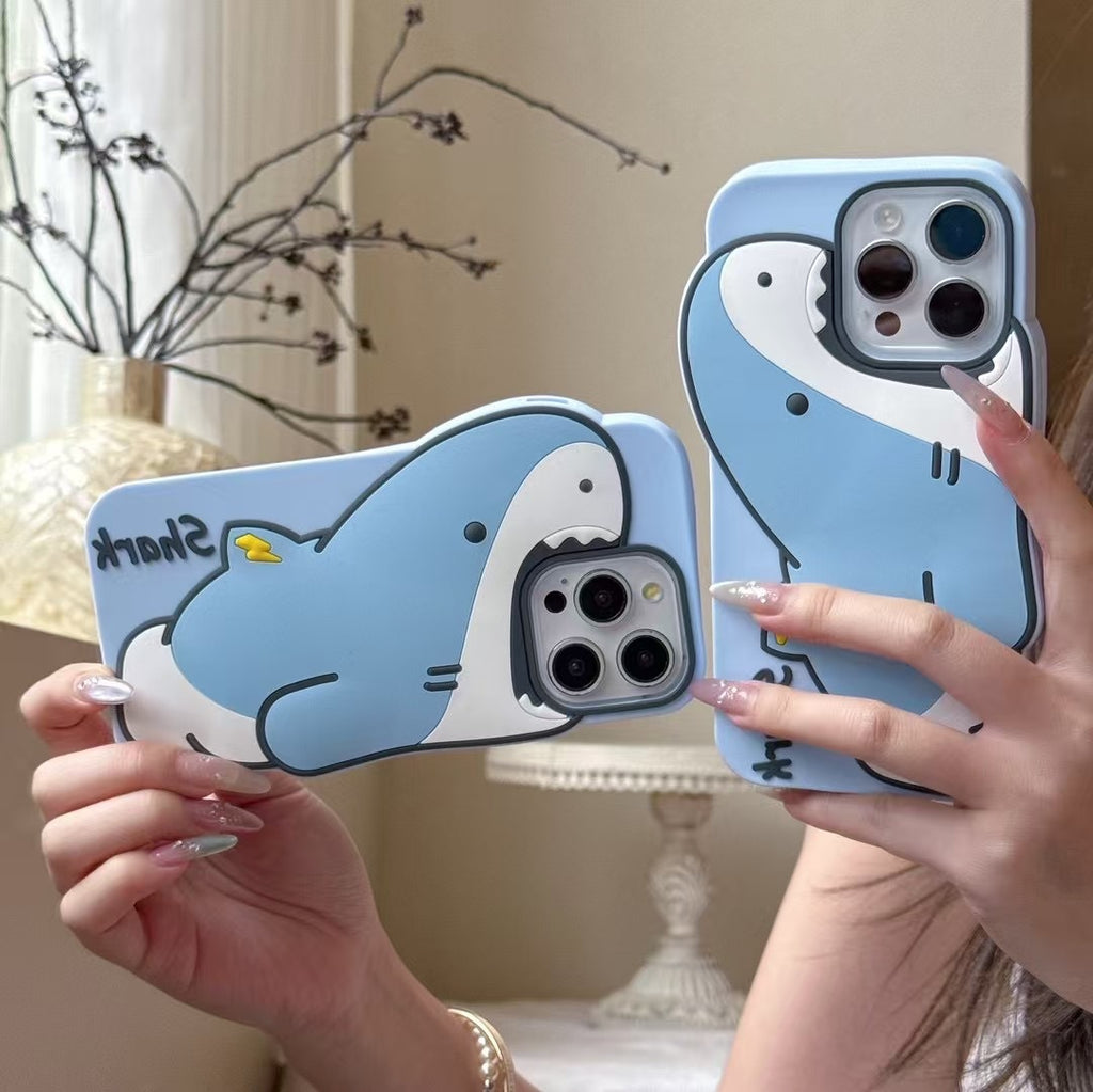 Cartoon cute lightning shark iPhone16 Apple 15 for 13/14pro max phone case phone case