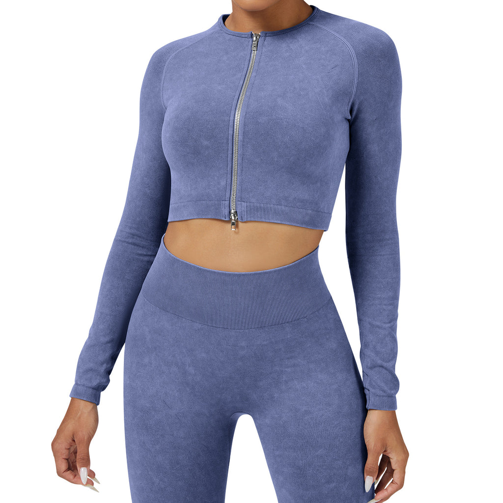 European and American Autumn Winter Tight Sports Set