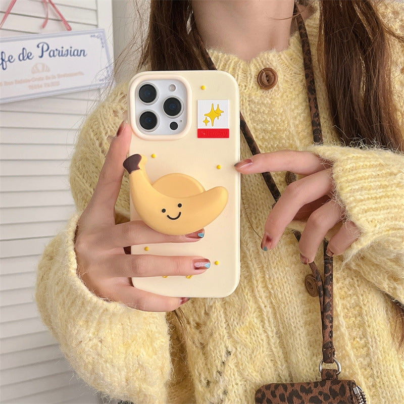 Cartoon jellycat fruit bracket for iPhone16 Apple 15ProMax/14/13 phone case New