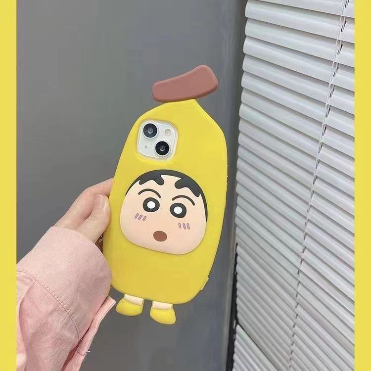 Banana Xiaoxin iphone15/14/13pro phone case Apple 14pro cartoon 15promax drop-resistant 12 shell