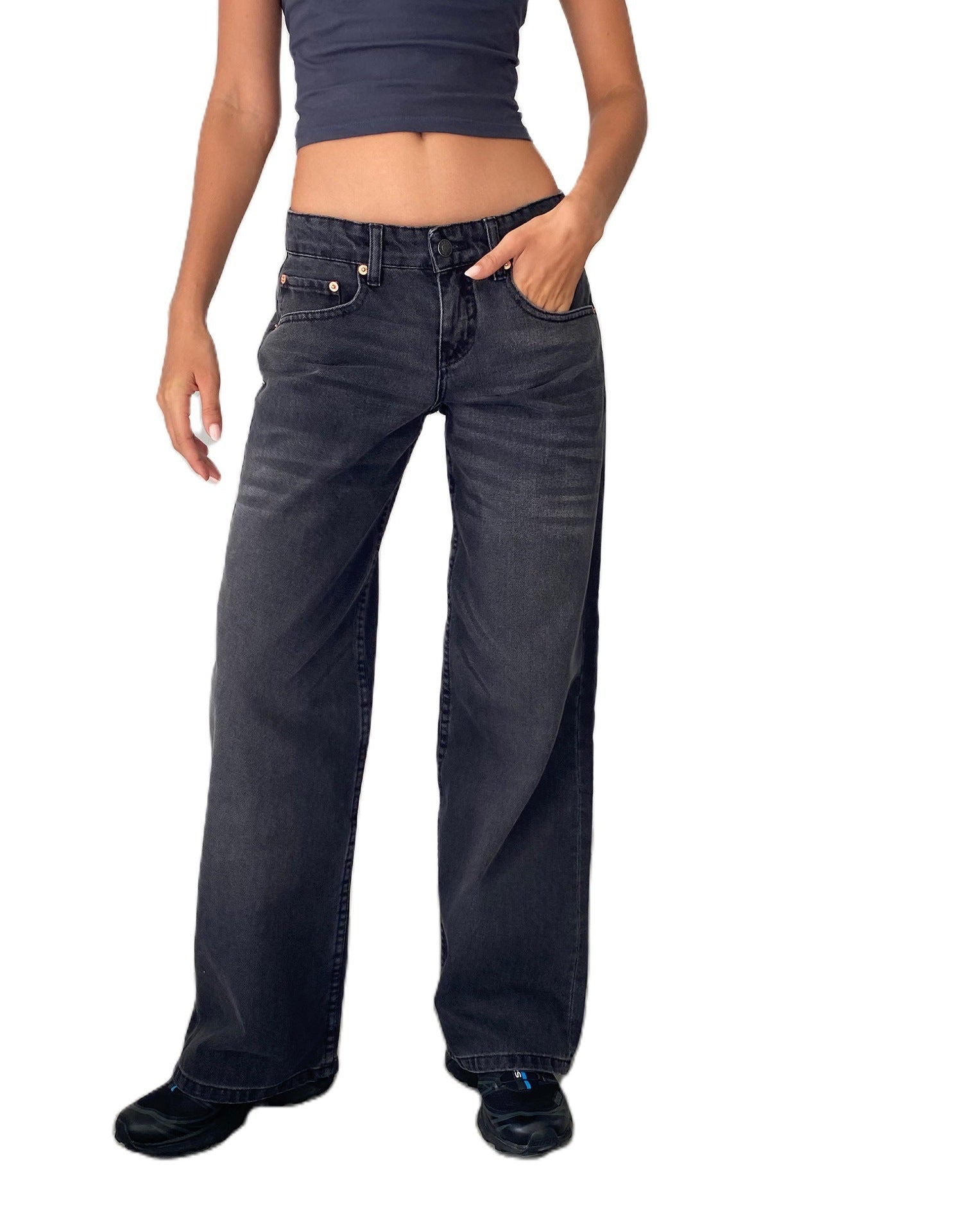 Exclusive for cross-border European and American ladies Denim Amazon AliExpress TEMU new women's straight jeans
