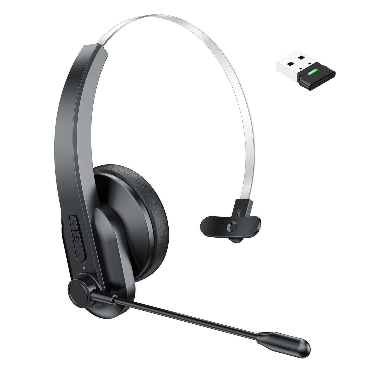 Truck driver 2.4g Bluetooth noise reduction wireless headset microphone mute computer office call center operator