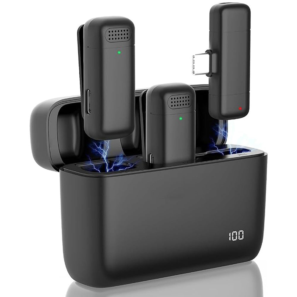 Cross-border hot wireless conference microphone Bluetooth live broadcast collar clip radio microphone J11 with charging warehouse in stock