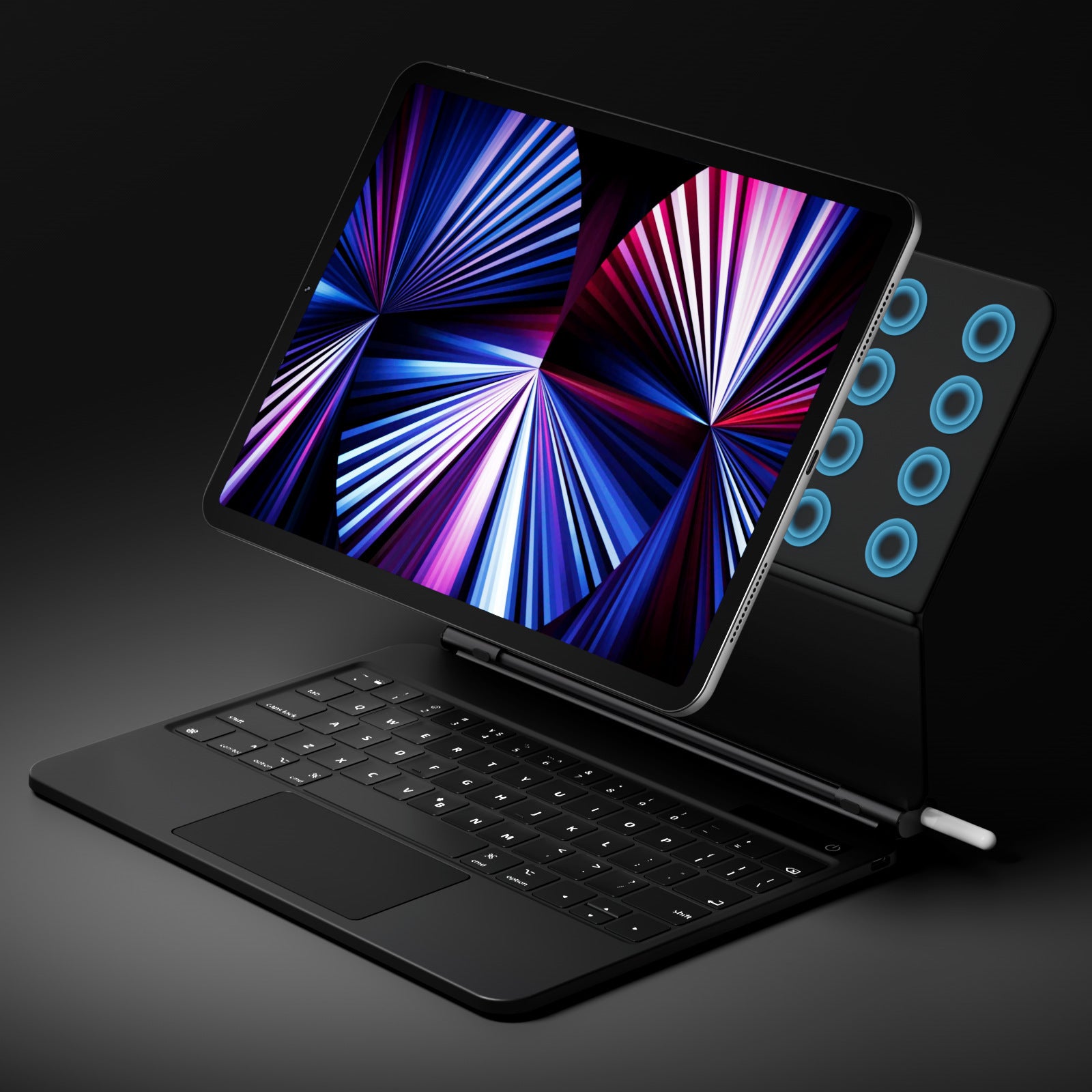 Bluetooth Tablet Magic Keyboard Portable Floating Adjustment iPad Magnetic Case |Phone cases