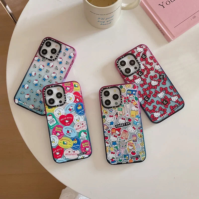 Upgraded cotton candy HelloKitty for Apple iPhone16ProMax phone case 15pro/14 sets