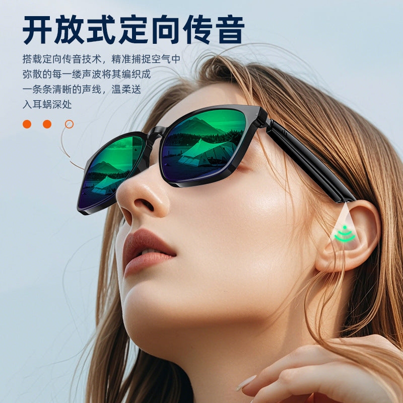ai simultaneous translation sunglasses wireless call music Smart Bluetooth glasses multi-language translation Universal