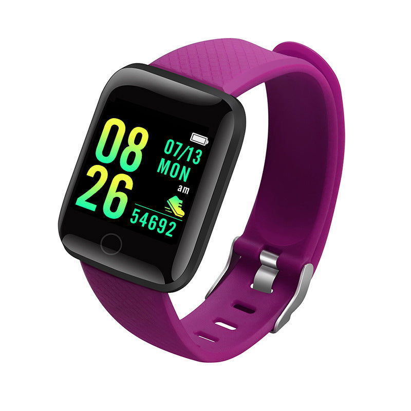 116Plus Smart Fitness Bracelet – Silent Alarm, Step Counter & Heart Rate