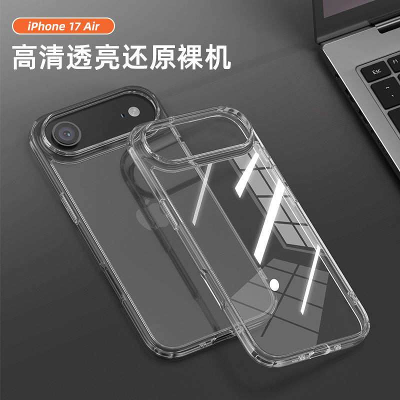 New Apple 16pro transparent glass phone case applicable iphone all-inclusive drop-resistant mobile phone protective case max shell