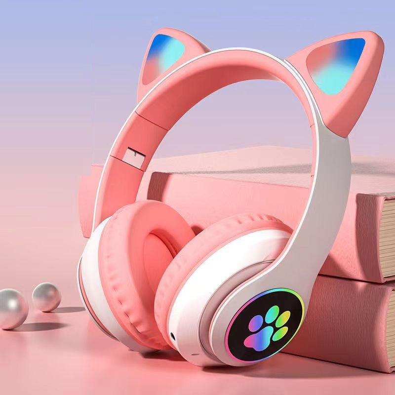 Luminous cat ear Bluetooth headset wireless headset STN-28 cross-border hot cute series New Factory Direct Sales