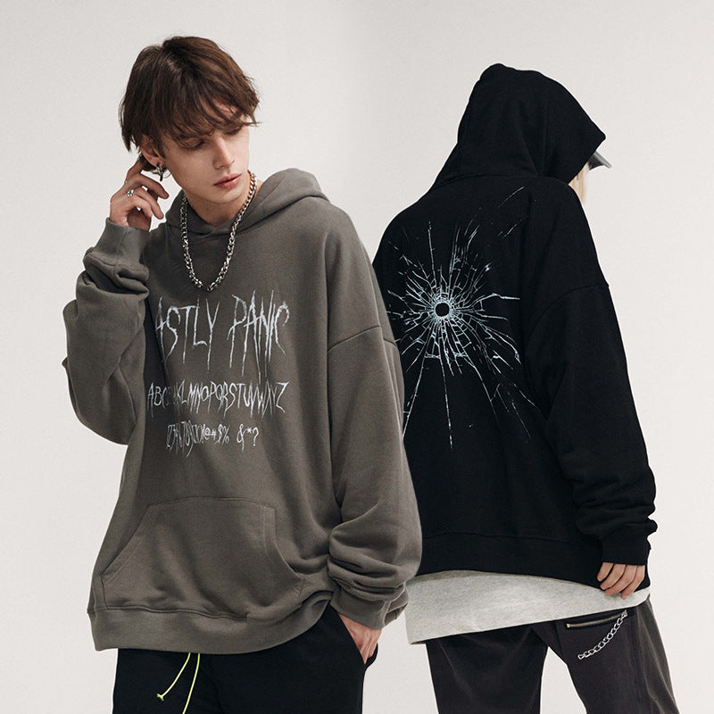 # OVDY autumn and winter menswear fashion brand letter printing loose hooded Terry men and women same style sweatershirt trendy sweater