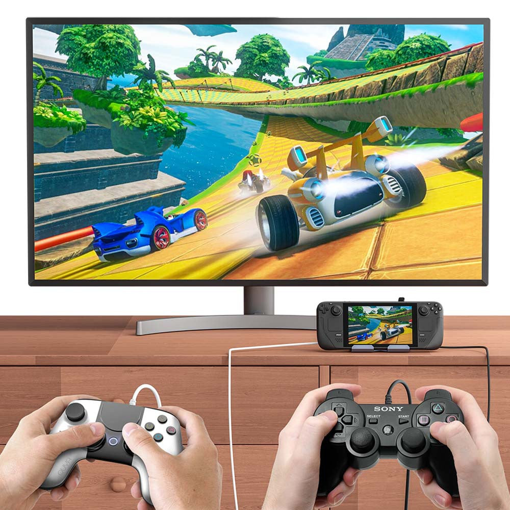 typec docking station steamdeck Nintendo video game base bracket PSP Gigabit 6 in1 expansion Dock 4K