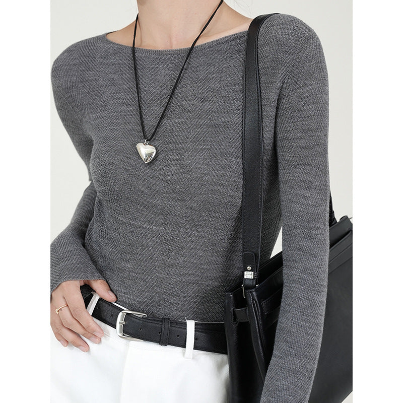 100% wool water ripple sweater soft gold worsted 48 pieces autumn and winter CLOTHES OF SKIN 3D seamless bottoming shirt