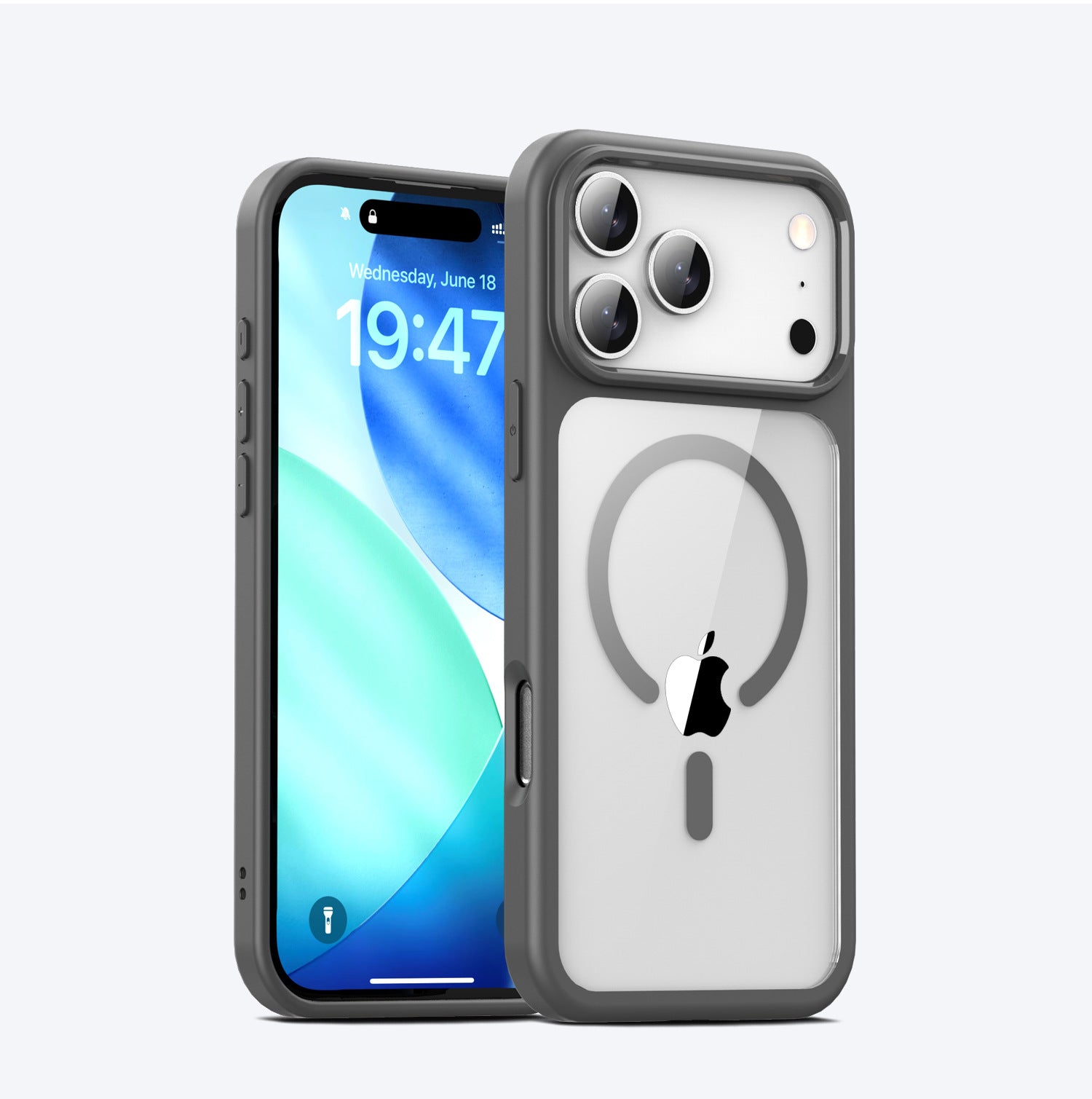 New mobile phone shell for iPhone transparent phone case for iPhone17promax drop-proof soft edges hard shell all wrapped