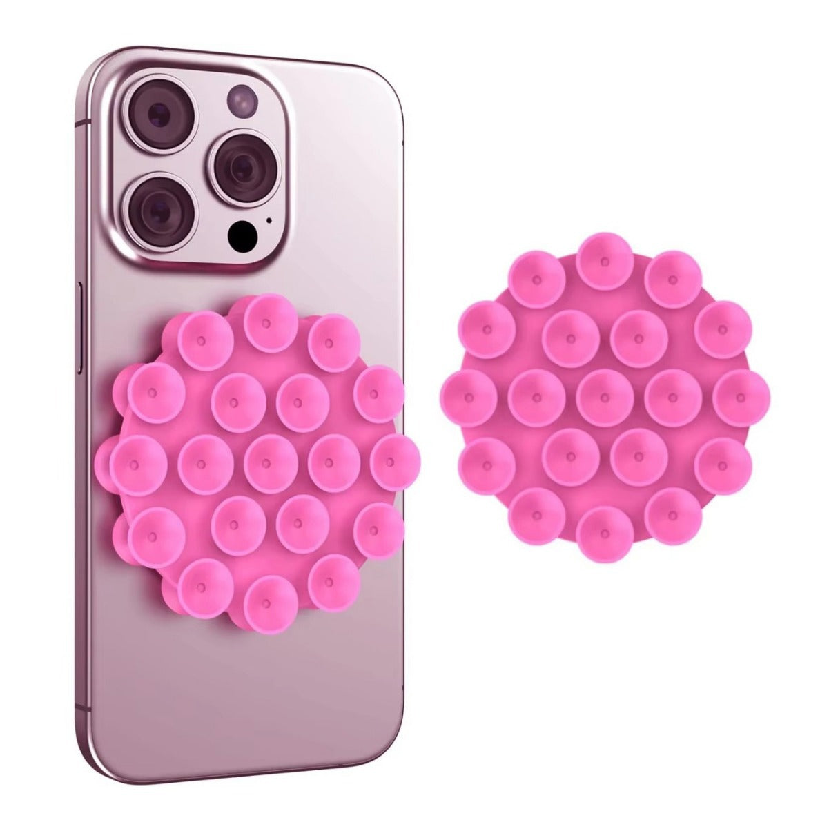 Cross-border factory wholesale mobile phone silica gel sucker 19 tablets double-sided multi-functional round hot selling suction cup self-adhesive non-slip