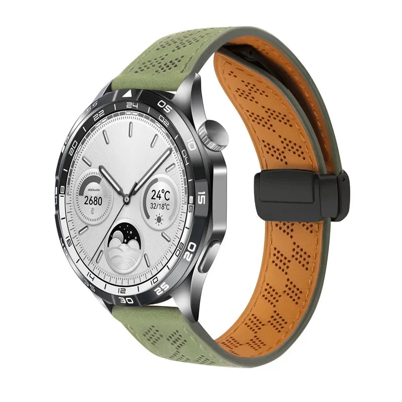 Suitable for Huawei GT5/4 Watch band Watch3/2Pro Xiaomi S4 watch bracelet 20/22mm leather strap