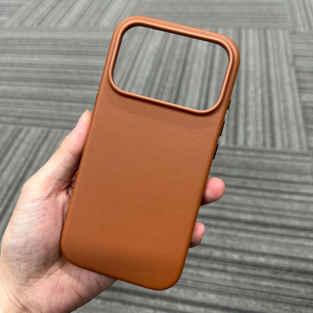 Apple 17 semi-grain PU scratch-resistant wear-resistant leather phone case iPhone16 phone case high quality all-inclusive pull leather