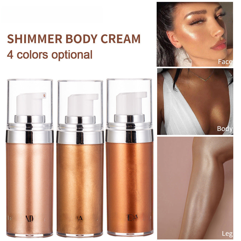 Cross-border body face lift cream HANDAIYAN beach facial liquid lotion full body brightening fine shiny skin highlight oil